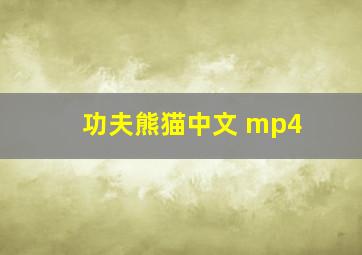 功夫熊猫中文 mp4